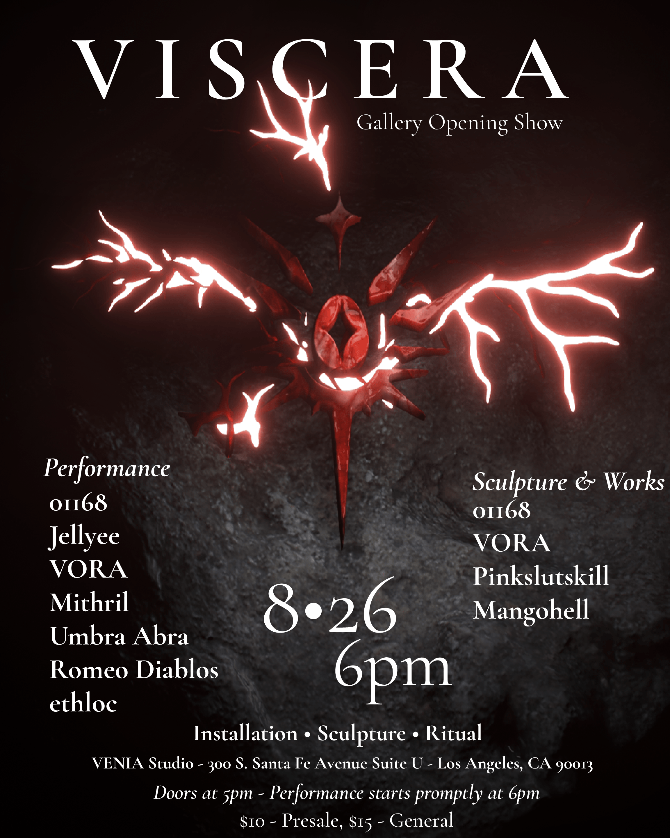 VISCERA Gallery Show 8/26/23 – veniastudio